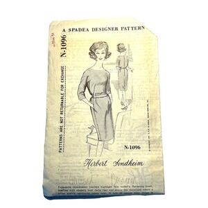 Spadea Designer Herbert Sondheim Pattern A-2179 1960's Misses Jacket Sz. 16 RARE